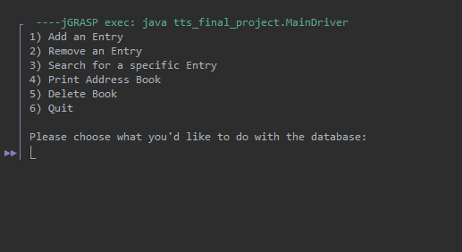 address book java